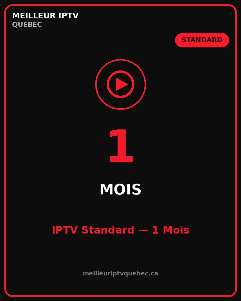 abonnement iptv standard 1 mois