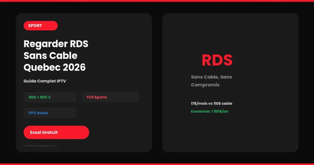 Regarder RDS Sans Câble au Québec 2026